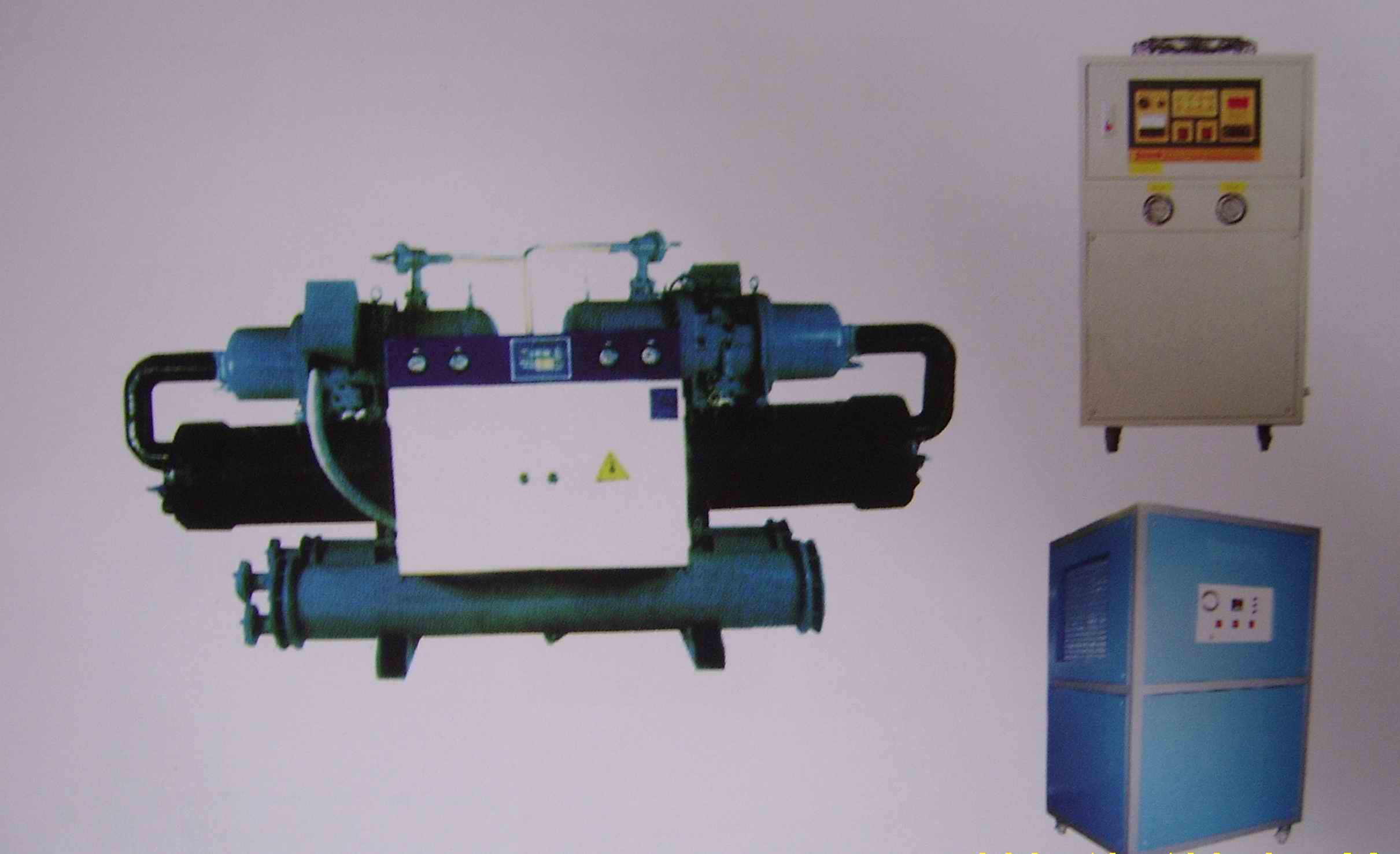 lf风冷式:制冷机系统,冷水循环系统,冷却水储存箱,散热风机,自动