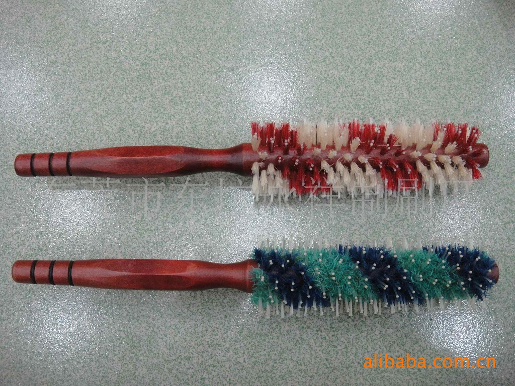 【卷发供应梳,教程梳,木梳,发型师鬃毛发梳】价女宝编发专业、图片