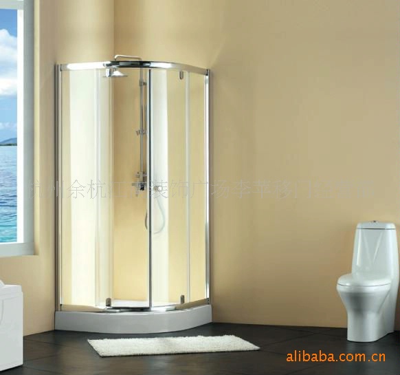 【供应淋浴房 淋浴房配件 灰波白波 钢化玻璃】