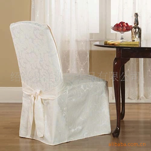 供应白色涤纶椅子套 可带丝巾或者蝴蝶结图片