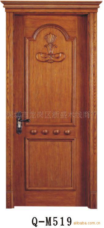 厂家直销批发建材美为印尼水曲柳原木工艺带帽头房门定制欧式雕花