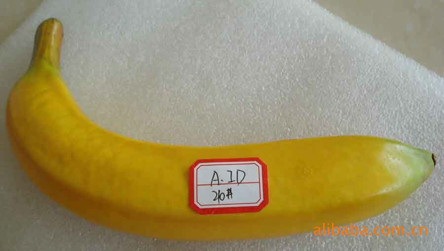 【供应仿真泡沫小水果,装饰用的黄色香蕉,塑料