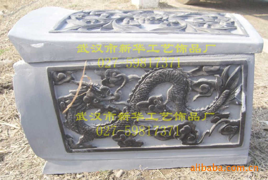 【GRC水泥制品棺椁样式图纸】标注模具水泥图片