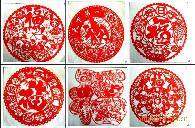 供应节日促销礼品 剪纸 连年有余