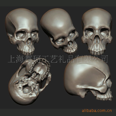 【3D建模设计输出 骷髅头 游戏周边产品设计】