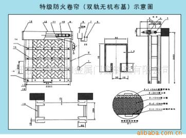 无机布防火卷帘门运行安全平稳,噪音低. 2.