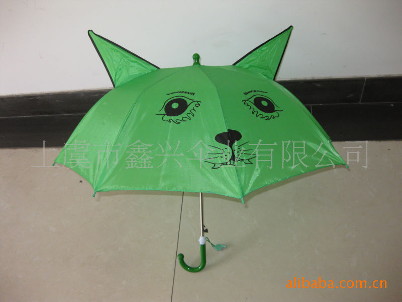 【供应 45CM 直杆自动 可爱 卡通动物 儿童雨伞