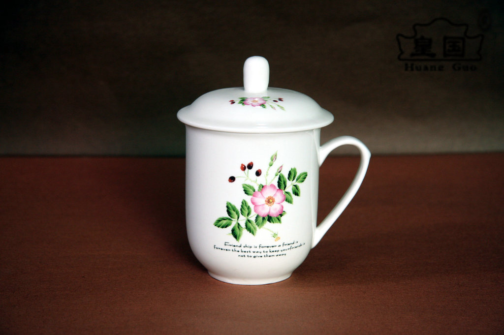 【精美陶瓷水杯批发!各式花卉图案优质陶瓷水