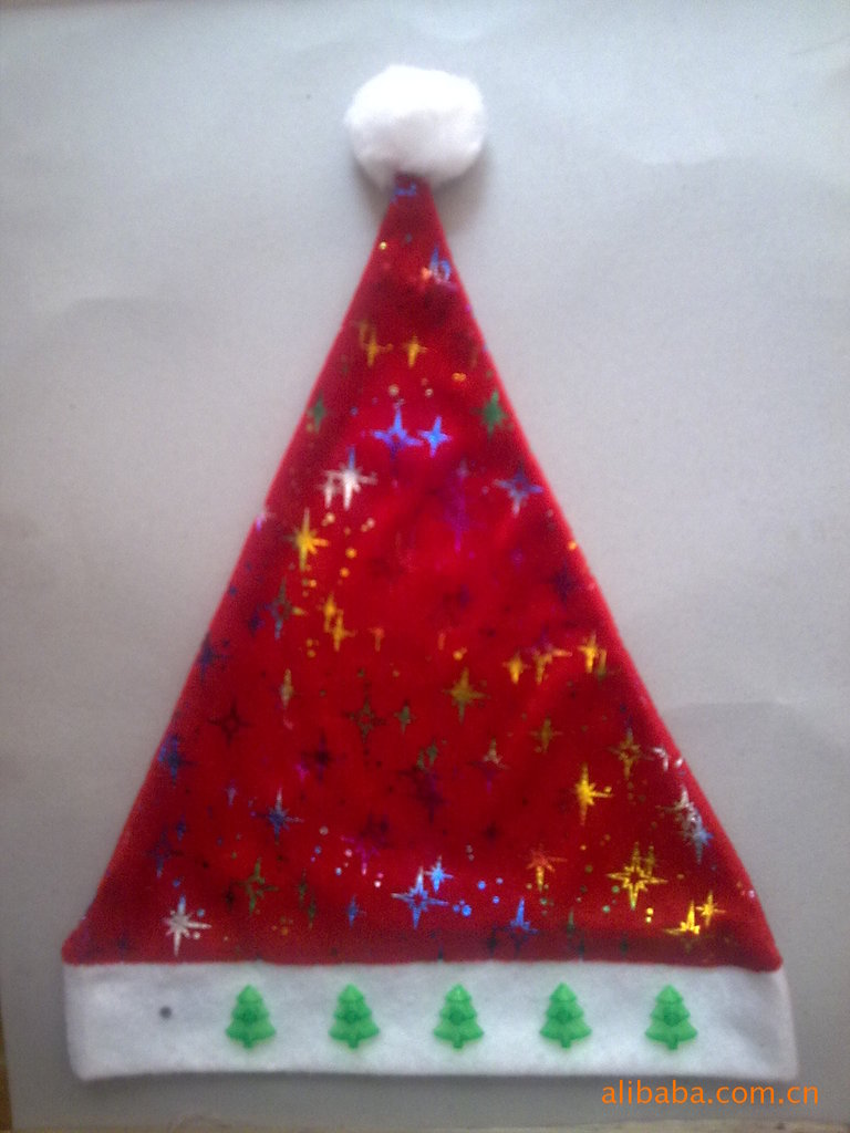 500起 黄金布 电子发光 绿 圣诞小树圣诞帽图片