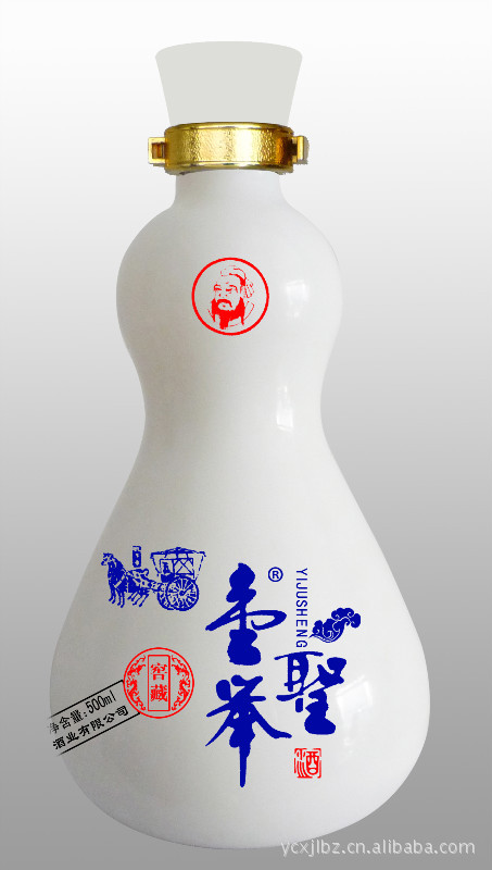 【厂家常年加工 枝江大曲系列烤花玻璃酒瓶 量