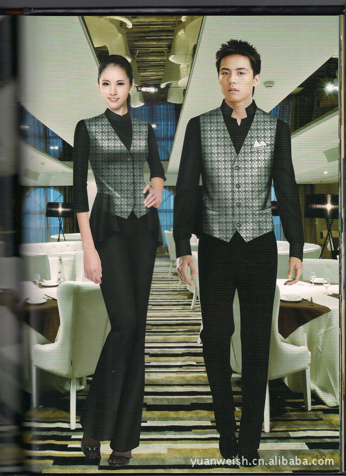 酒店制服,上海西餐厅工作服,酒店迎宾礼服图片