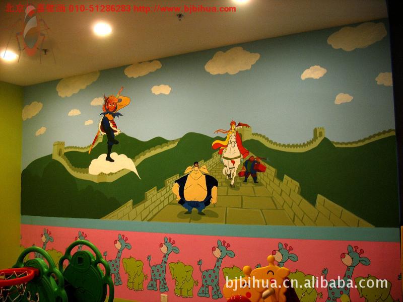 北京幼儿园壁画设计施工图片,北京幼儿园壁画