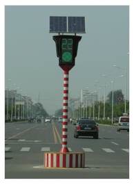 太阳能应急红绿灯 底座型 移动式交通信号灯