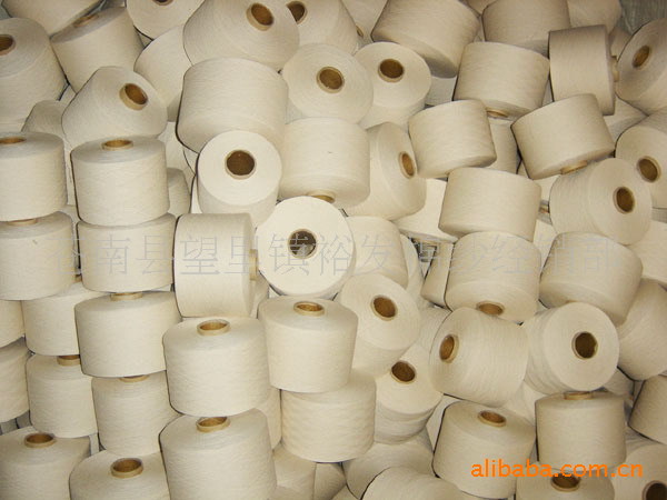 【漂白再生棉纱,可用于手套,地毯,拖把,袜子,窗