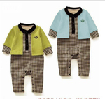 哈衣2014年春款婴幼儿外贸哈衣 宝宝连体衣假两件套连身衣