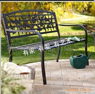 滢发 田园 铁艺沙发椅 户外休闲双人沙发 公园座椅 庭院座椅。