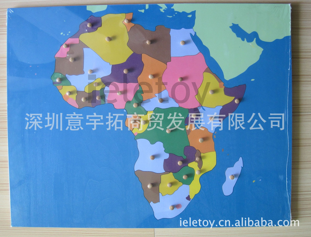 非洲地图拼图 引导幼儿接触周围世界