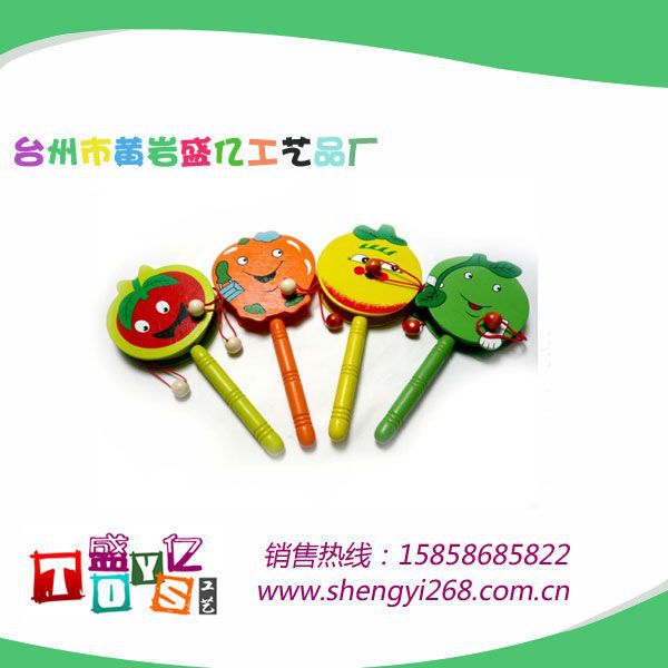 【【盛亿木玩】v小鸟木制玩具小鸟-乐器拨浪鼓套装小号短裙图片