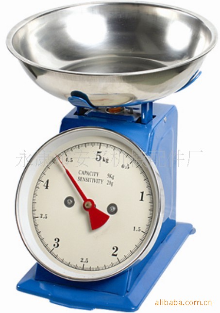 供应批发各种机械厨房秤有圆盘和方盘5kg-2kg弹簧称厨房秤