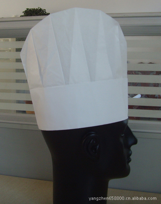 厂家供应厨师帽圣诞厨师帽 纸制厨师帽 无纺布厨师帽一次性