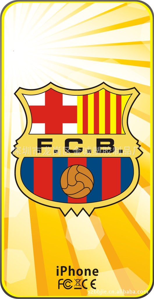 订制iPhone4s手机保护套,足球球队队徽logo,巴