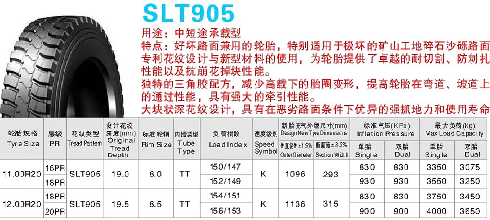 钱牌 工程车 700r16 轮胎 slt905钢丝胎 子午.