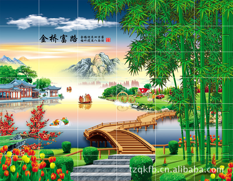 瓷砖照壁画_【个性化墙纸壁画瓷砖壁画地板壁画家居 ...