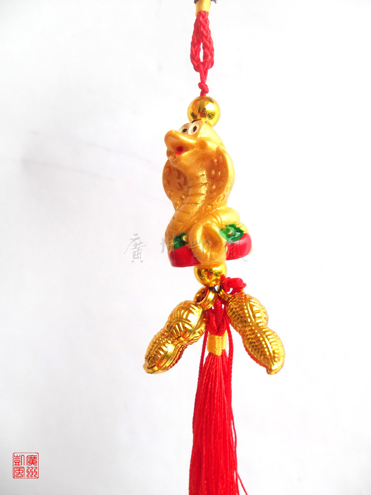 蛇年吉祥物 树脂金蛇挂件 招财旺财开运助运 新年春节装饰礼品