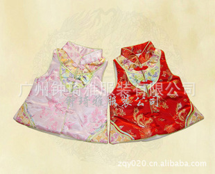 广州直销 订单 2014年春季 儿童 夹棉马甲  复古 古典服装