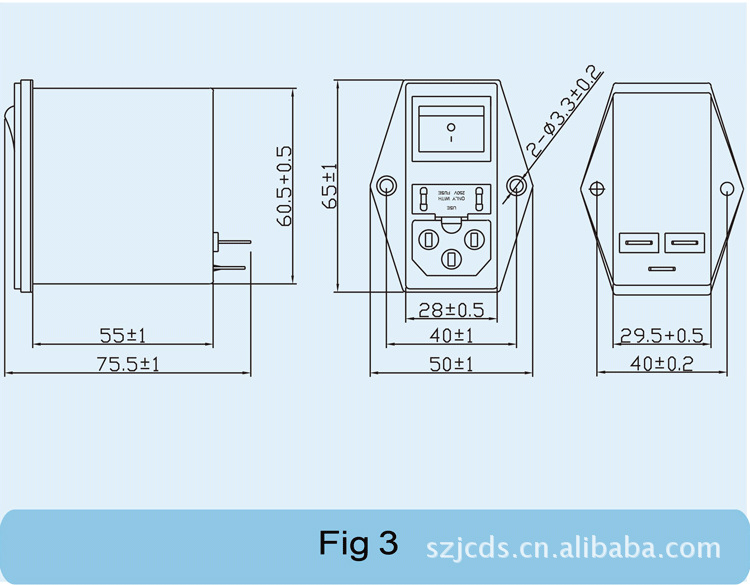 深圳电源滤波器 A3DL-10A1交流IEC插座滤波器 实体店铺 欢迎洽谈