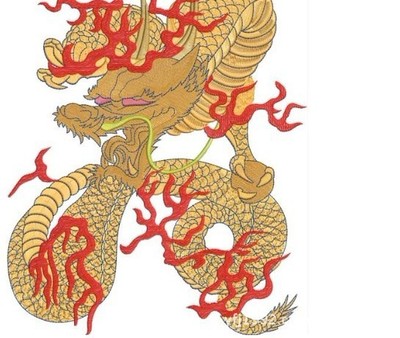 供应 龙虎吉祥图 绗缝 电脑绣花加工