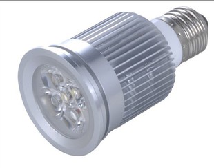 厂供 4-5W大功率LED射灯灯杯外壳 套件柱形 亮银 厚料 MR16  E27