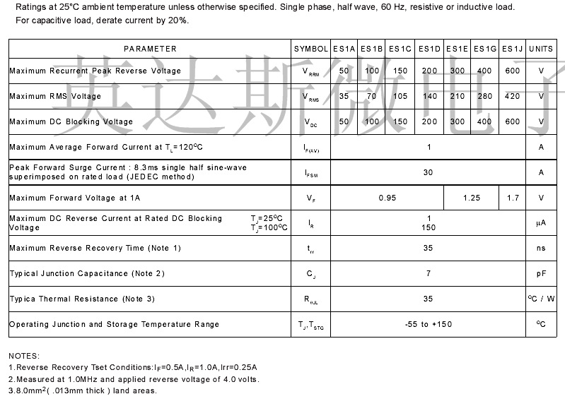 贴片二极管es2m es2j es2g es2e es2d es2c es2b es2a原装现货