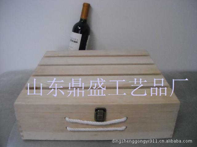 山東曹縣鼎盛工藝品廠曹縣木盒四支裝紅酒禮盒木盒定做紅酒禮盒