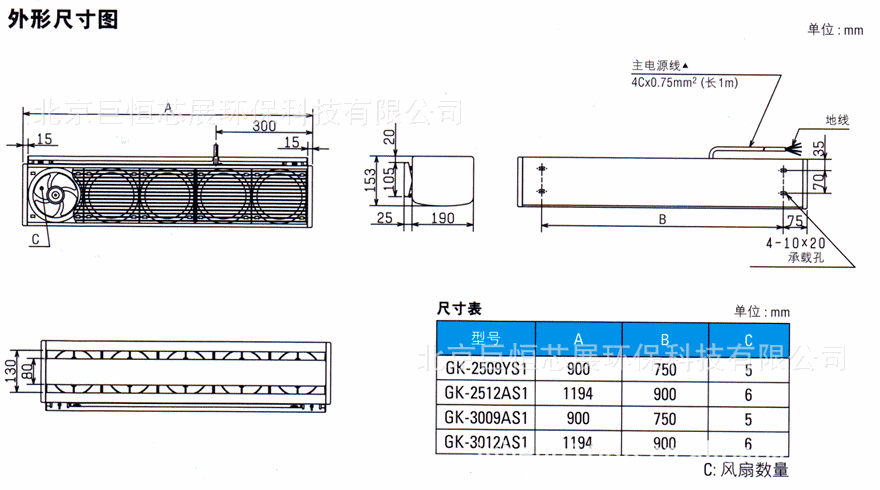 mitsubishi electric corp三菱进口风幕机gk-3012as1