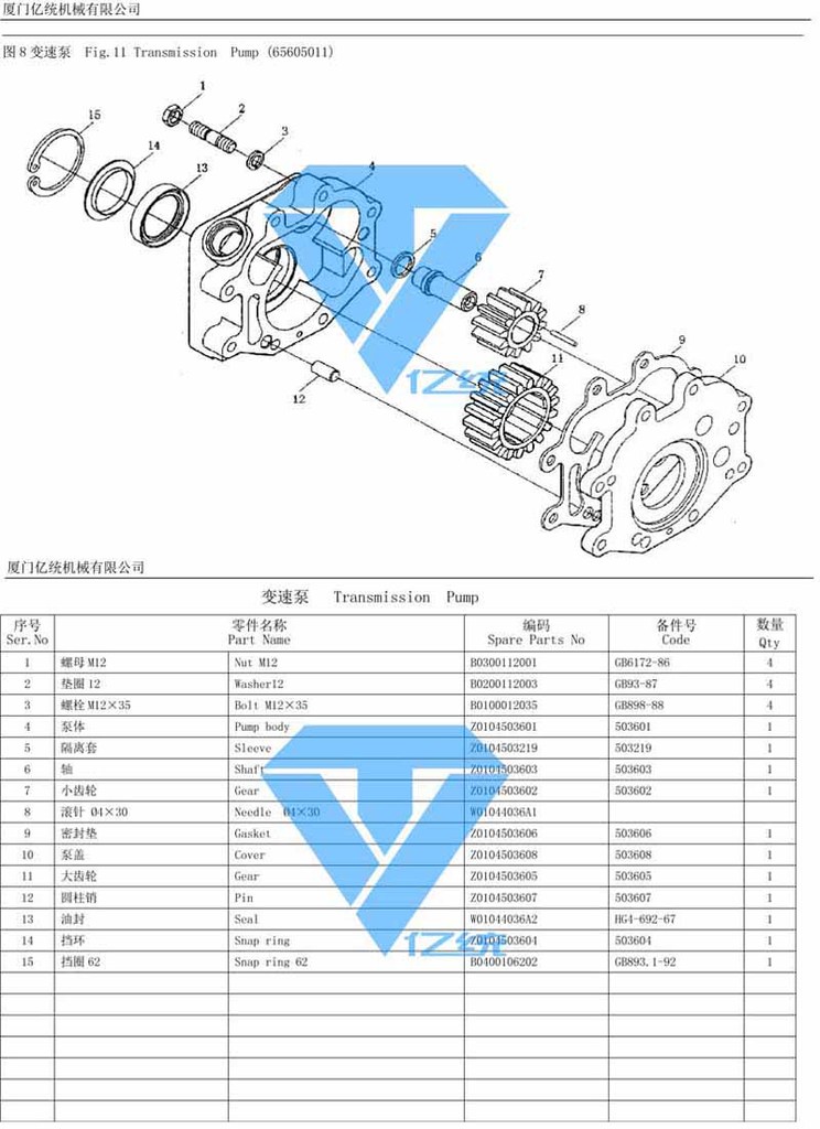 装载机变速箱总成zl50