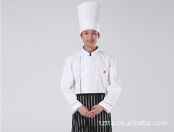 誉邦酒店厨师服 酒店服装工作服 酒店厨师服 清爽白