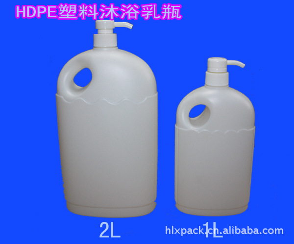 【供应HDPE材料塑料瓶 沐浴露塑料瓶 按压泵