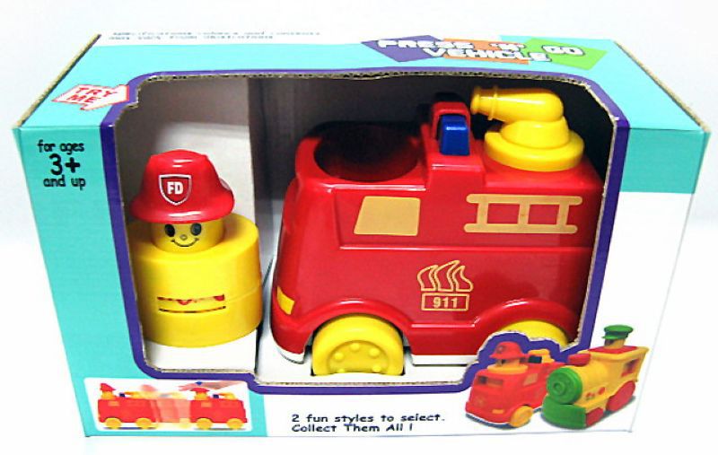 卡通惯性压制消防车 压制货车 惯性玩具车模型