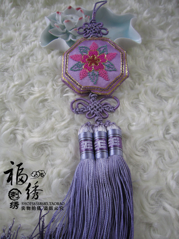 福绣刺绣 苏绣刺绣 **汽车挂件 纯手工制作苏州刺绣,自产自销,图案