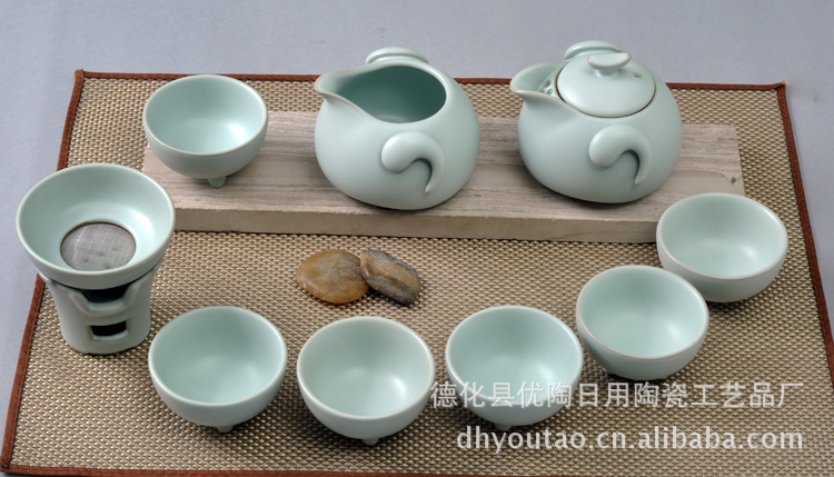 厂家直销德化精品汝窑茶具.汝瓷茶具.汝窑茶叶罐密封罐礼品茶具