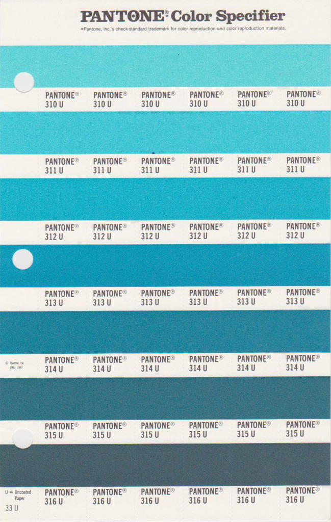 310u,311u,312u,313u,314u,315u,316u 33u pantone 单张 色卡