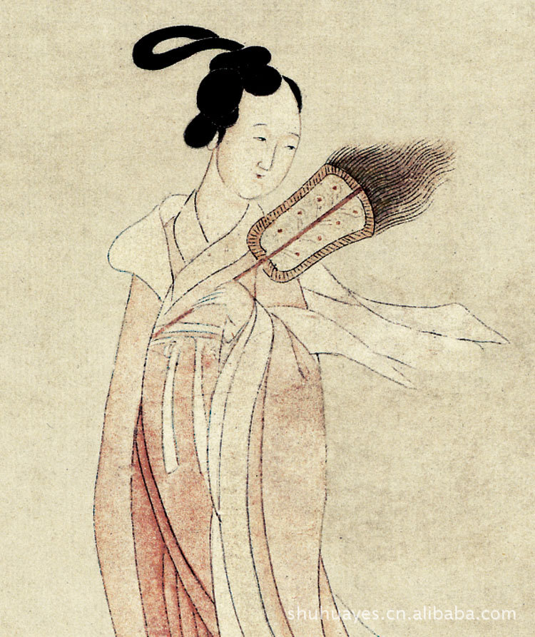 明 文征明 湘君湘夫人图 仿古画 书画 国画 装饰画 酒店配画