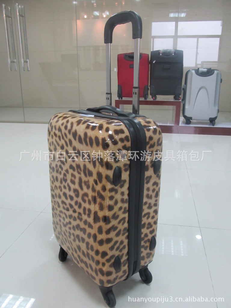 性感亲嘴豹纹照片PC拉杆箱,v性感ABS旅行箱,广厂家上床最性感直销的图片