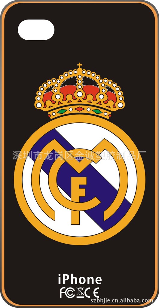 订制iPhone4s手机保护套,足球球队队徽logo,巴