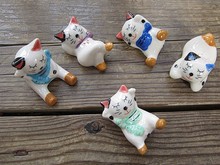 ZAKKA陶瓷手绘猫眯筷子架 多款混装发货可选8697
