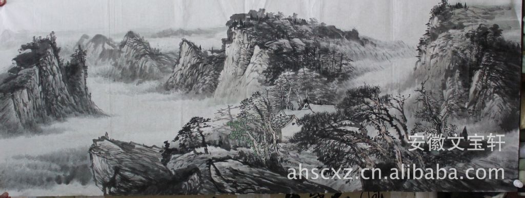 供应纯手绘小六尺山水国画 画片 精品画片 价格详谈 全国包邮