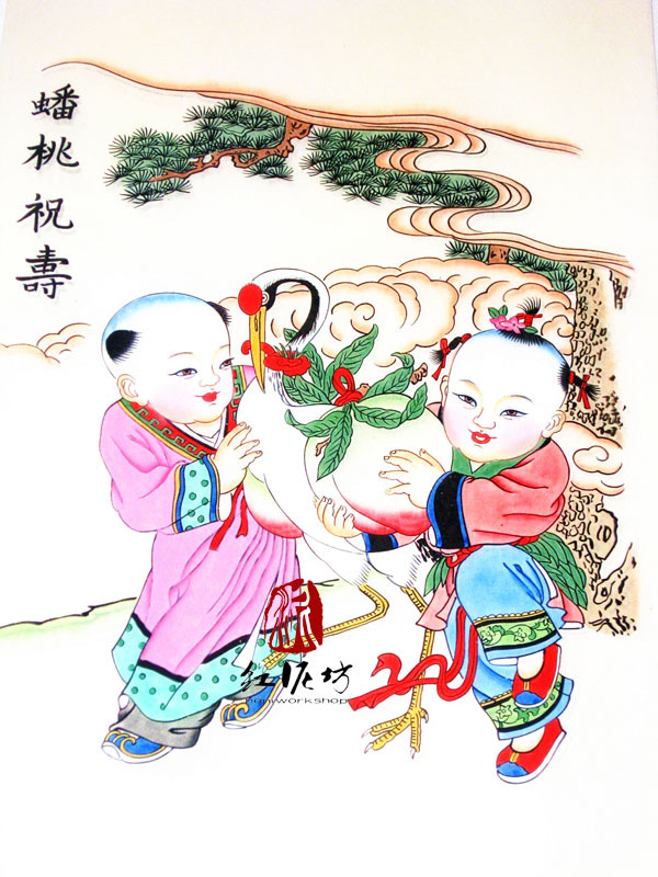 红泥坊杨柳青年画:桂折宫蟾 特色手工艺品礼品 送人佳品