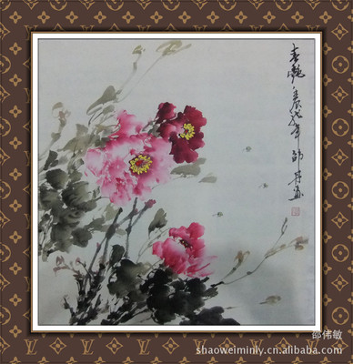 国画写意洛阳邵丹牡丹画装饰画名家字画画洛阳牡丹专用毛笔