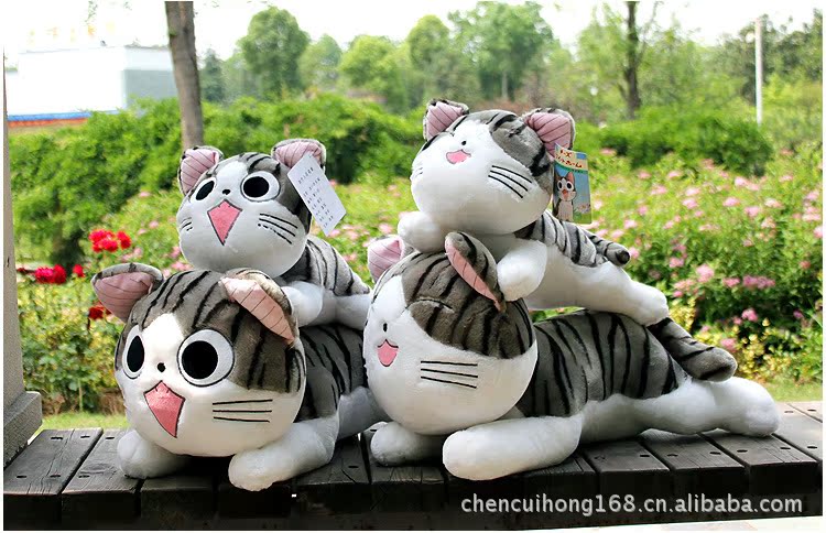 厂家批发起司猫可爱甜甜私房猫/饭团猫毛绒玩具猫公仔中号60厘米